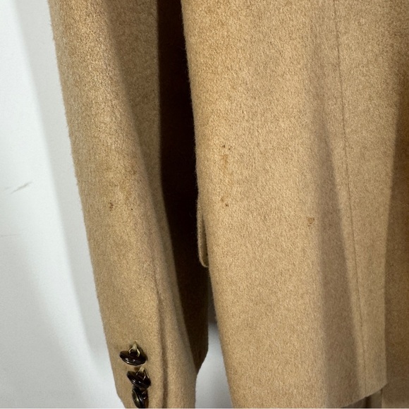 Vintage Talbots Camel Hair Blazer Tan Size 10 Made in Italy Classic Wool Coat - Picture 10 of 14